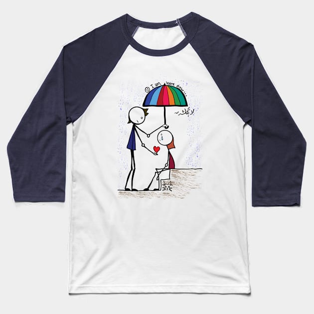 Make someone happy boy and girl Baseball T-Shirt by GalfiZsolt